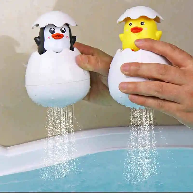 Children's Bath Toy Cute Anatra Pinguino Uovo Water Sprayer Bathroom Sprayer Shower Swimming Water Games for Kids Gift