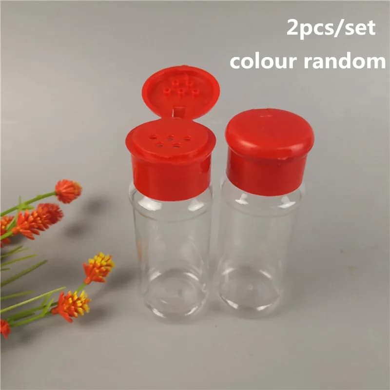 2 pz/set di plastica sale pepe aceto olio ampolla Shaker vaso bottiglia trasparente