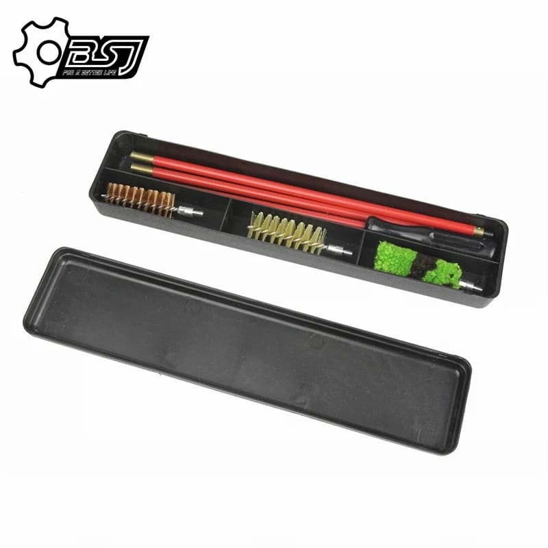 6 pz/set 12 GA Gauge Gun Rifle Cleaning Kit alluminio Rod Brush Gun caccia Shooting Tactical Gun Rifle Cleaning Brush Tools Set