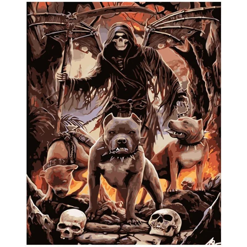 Horror Bones Figure Canvas Art Deco Picture Gift