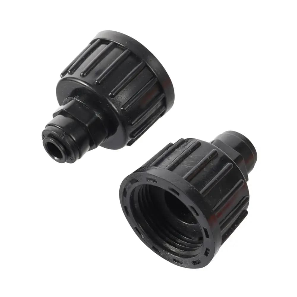 Garden Irrigation Black 3/4" Female Thread to 1/4" Interface Quick Connector 1/4" Pipe Slip Lock Quick Connection Couplings