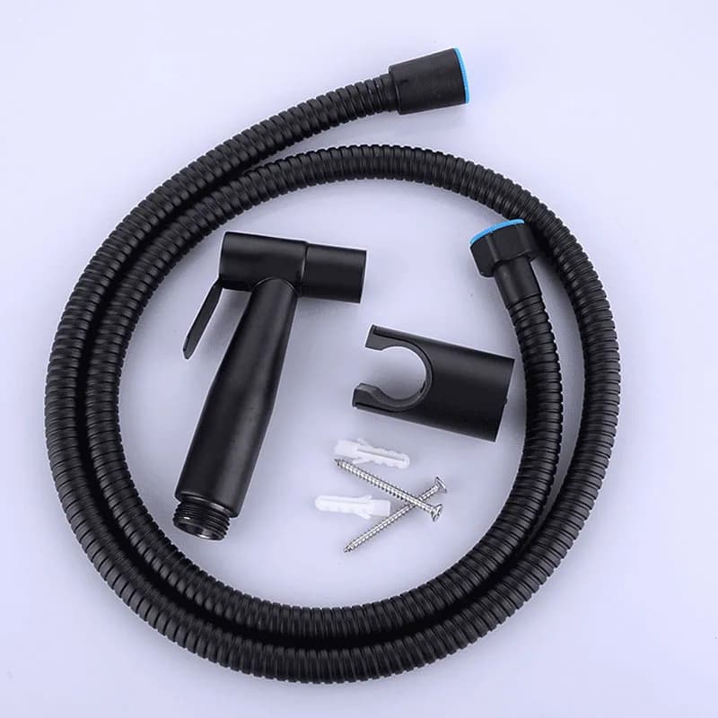 Bidet nero spruzzatore per wc rubinetto per doccia igienico doccetta in acciaio inossidabile montaggio a parete Bidet rubinetto accessori per il bagno