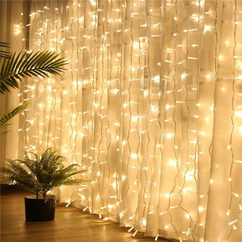 9x 3/12x2m luci natalizie ghirlanda LED tenda ghiacciolo stringa luce fata illuminazione di nozze decorazione finestre di casa festa giardino