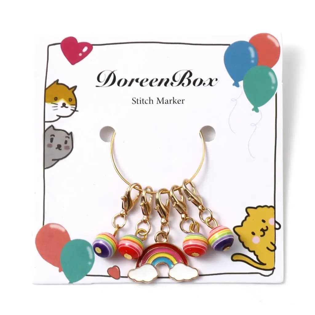 5 pezzi pendenti in smalto arcobaleno pennarelli per maglieria fermaglio per aragosta fermaglio per uncinetto in metallo strumenti per Clip ad ago accessori artigianali fai da te
