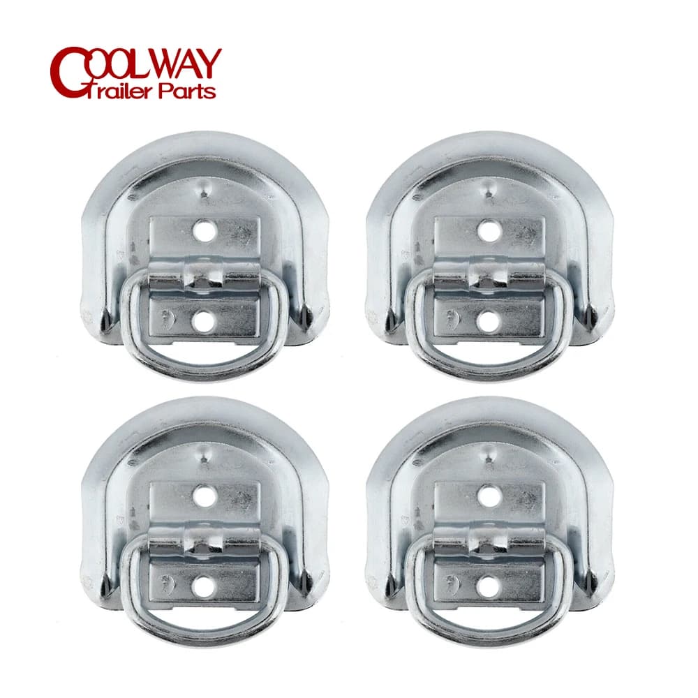 4PCS Rimorchio zincato Tie Down Deck Ancoraggio D Corda Anello Punti Ancoraggio RV Camper Componenti Caravan Parti Accessori