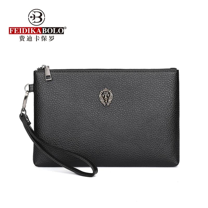 Gold Silver Black 3 Colors Head Of Lion Design Man Bucket Long Wallet Designer Businessman Black Bag Mobile 2 Size