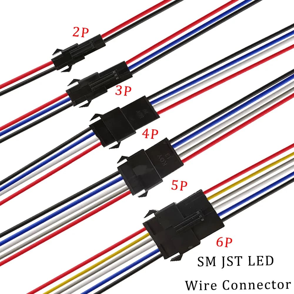 5 paia/10 pezzi SM JST LED connettore cavo 2/3/4/5/6 pin presa maschio femmina connettore del cavo per RGB RGBW LED adattatore luce di striscia
