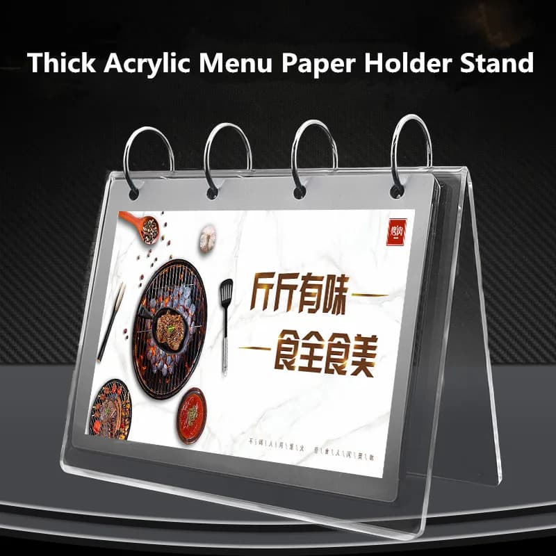 Set di 3 Espositori da Tavolo in Acrilico Trasparente A6, Porta Menu Bifacciale, Supporto per Poster, Cartellini Prezzi e Nomi