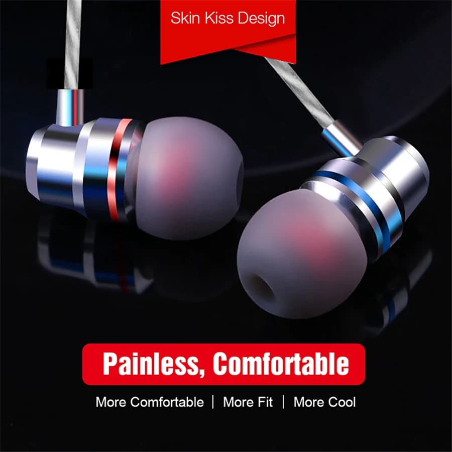 3.5mm In-Ear earphones wired earphones music Sports headphones with microphone for IPhone Xiaomi Samsung Stereo earphones