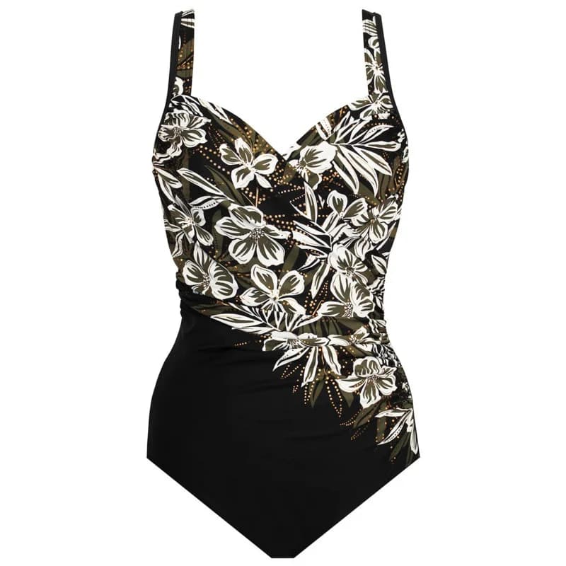 Costumi da bagno interi grandi femminili floreali sexy chiusi costumi da bagno taglie forti costume da bagno corpo per piscina spiaggia costume da bagno donna 2025