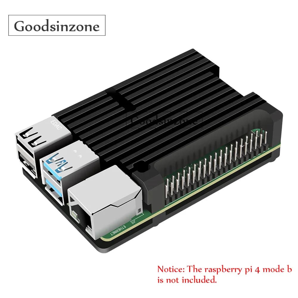 Aluminum case Armor for Raspberry Pi 4 Model B, metal case with automatic cooling with thermal adhesive for heat dissipator for Pi4 4B