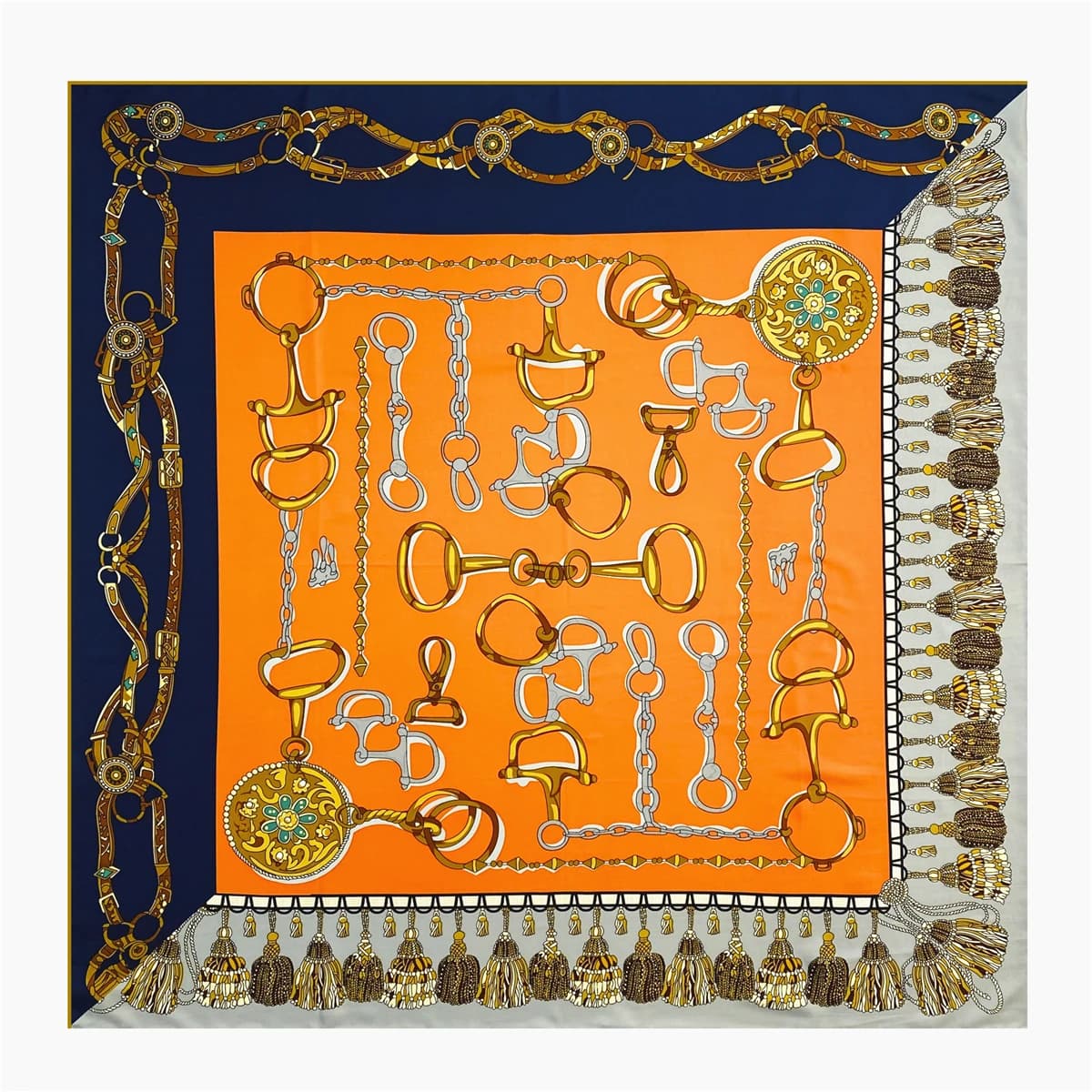 90cm Twill Luxury Cord Nappe 100% Silk Scarf Hijab Brand New Design Hand Rolled Edges Women's Square Scarves