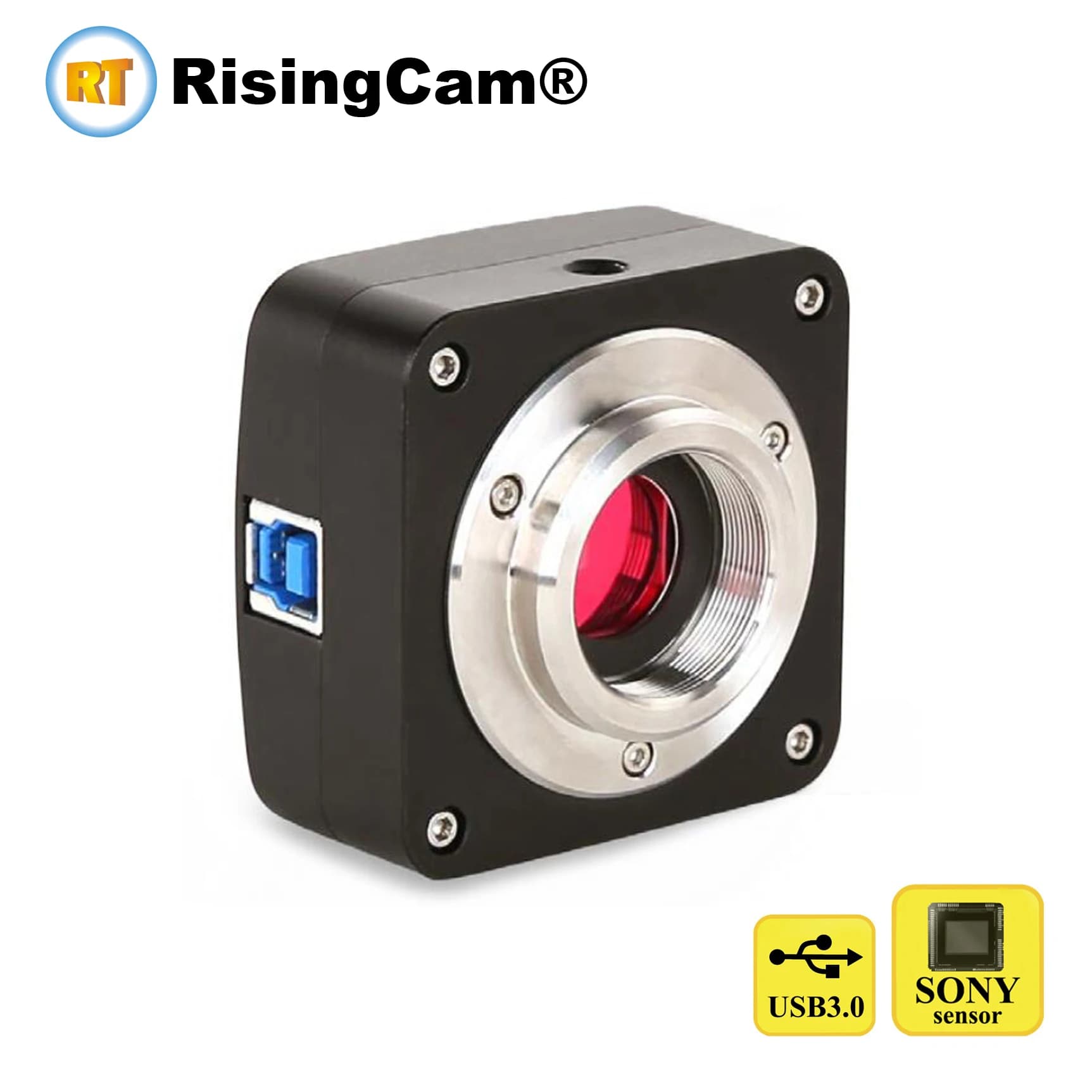 RisingCam C3 USB3.0 5mp con sensore imx335, fotocamera digitale per microscopio con attacco C per microscopio trinoculare