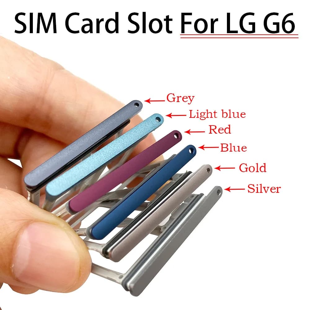 Nuovo Per LG G6 US997 VS988 Sim e Lettore di Schede SD Supporto Vassoio Slot Contenitore Impermeabile di Ricambio + Spille