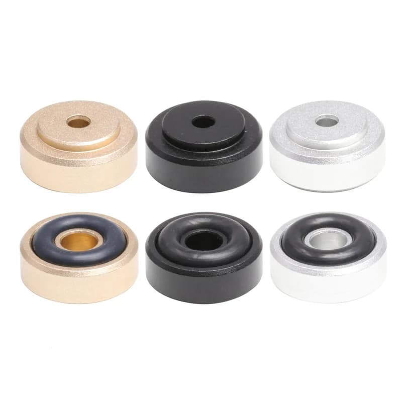 1/4/8PCS di Alluminio box Speaker Spikes Stare in Piedi Pad Tampone di Gomma Pavimento Piede Chiodo per DAC Audio Case Del Computer Parti di Riparazione