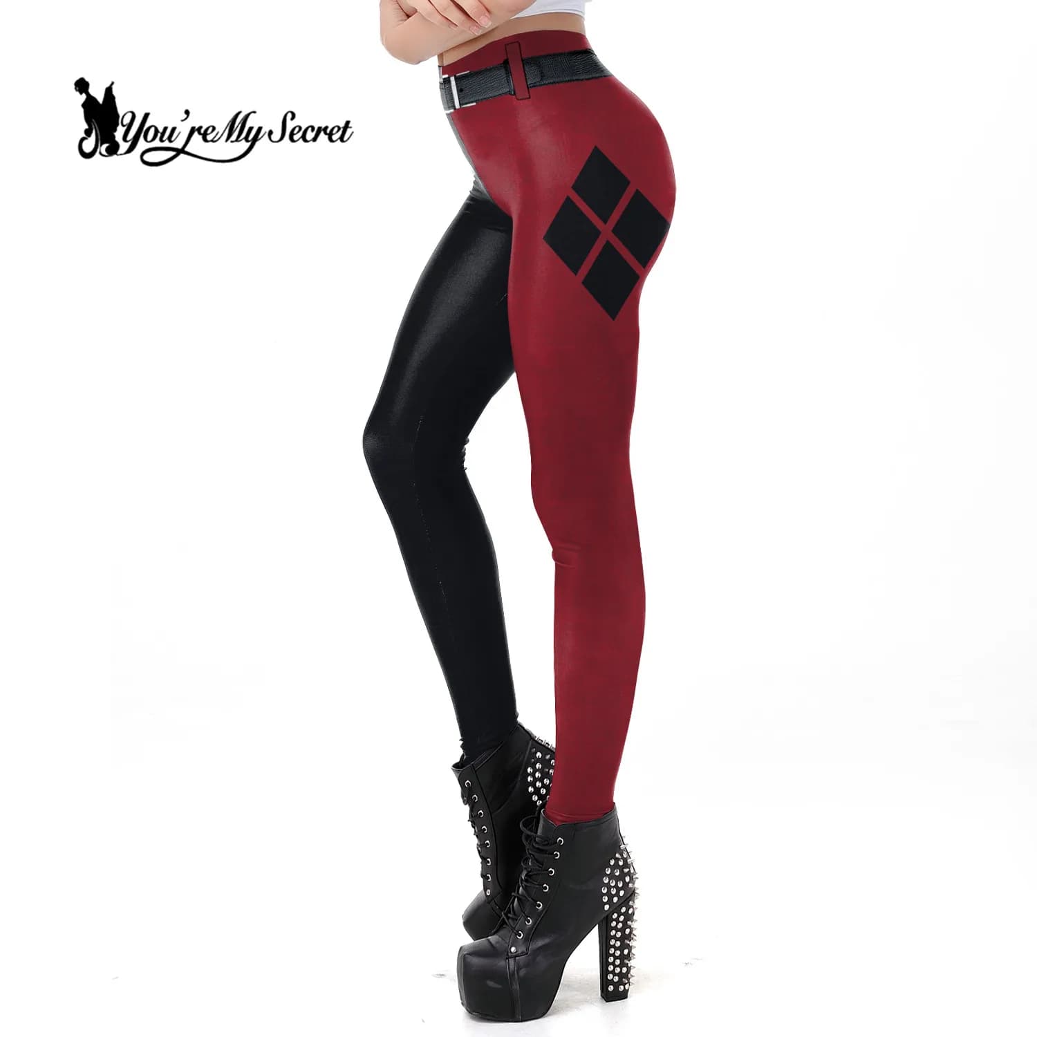 [Sei il mio segreto] WomenDeadpool Modello cosplay Pantaloni con stampa da colorare Cool Halloween Zenti James Howlett Leggings da festa