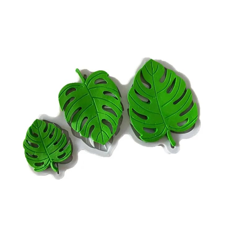 Stampo per pressa in silicone 3D con foglie di tartaruga, foglie, decorazione per torte, strumenti per biscotti fondente