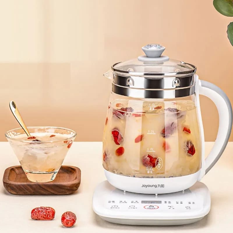 220V 1.5L Bollitore Elettrico Domestico Automatico di Vetro Conservazione della Salute Pentola Portatile Mini Multi Fornello Tè Dessert Fornello