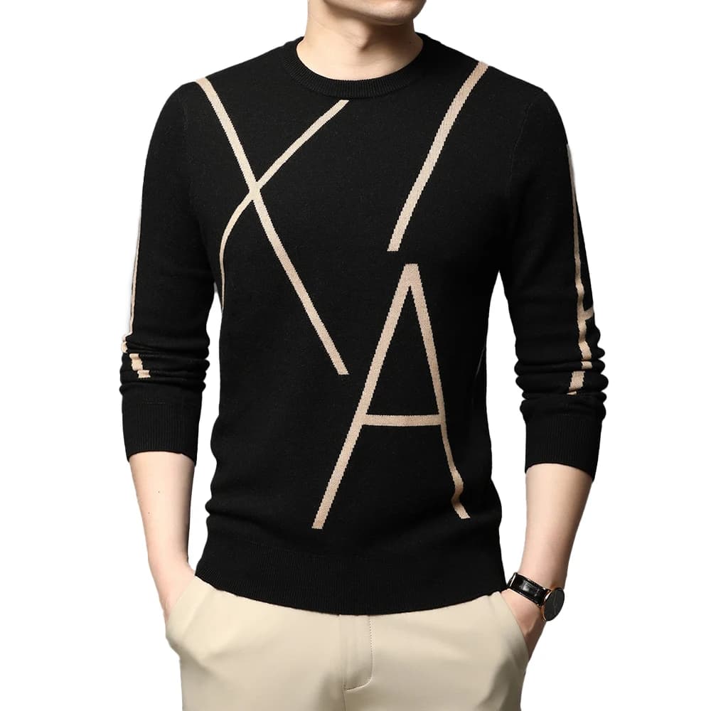 2022 nuovo marchio di moda maglia di fascia alta designer pullover di lana invernale maglione nero per uomo fresco autunno maglione casual abbigliamento da uomo