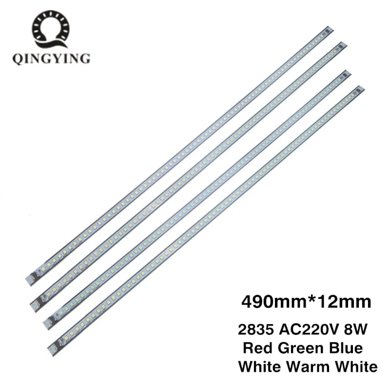 5-50pcs LED Bar Light AC220V 8W 49cm 72LEDs High Brightness SMD 2835 LED Rigid Strip Model Energy Saving LED Fluorescent Tubes
