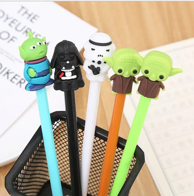 Set di penne Gel per cartoni animati da 20 pezzi Set di penne neutre Creative Cool cancelleria per l'apprendimento studente carino penna di prova nera strumenti di scrittura all'ingrosso