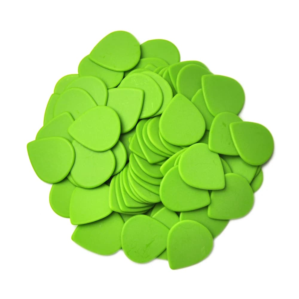 100pcs Extra Heavy 1.5 millimetri Teardrop Waterdrop Delrin Jazz Guitar Picks Plettri Verde