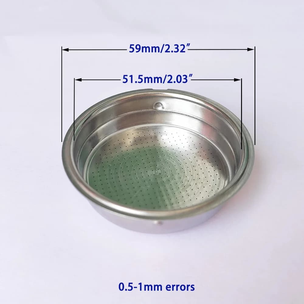 Cestello filtro pressurizzato per macchina da caffè monotinta da 51 mm per accessori per macchine da caffè domestiche Ciotola per polvere in acciaio inossidabile