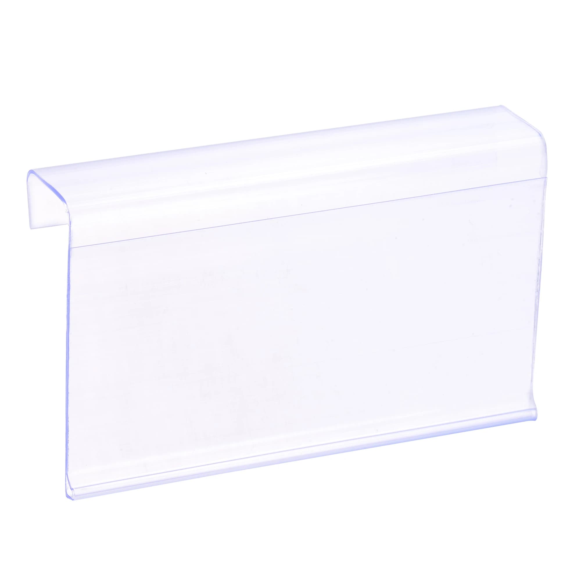 Uxcell 30pcs porta etichette a forma di L 100x60mm plastica trasparente per ripiano in filo metallico
