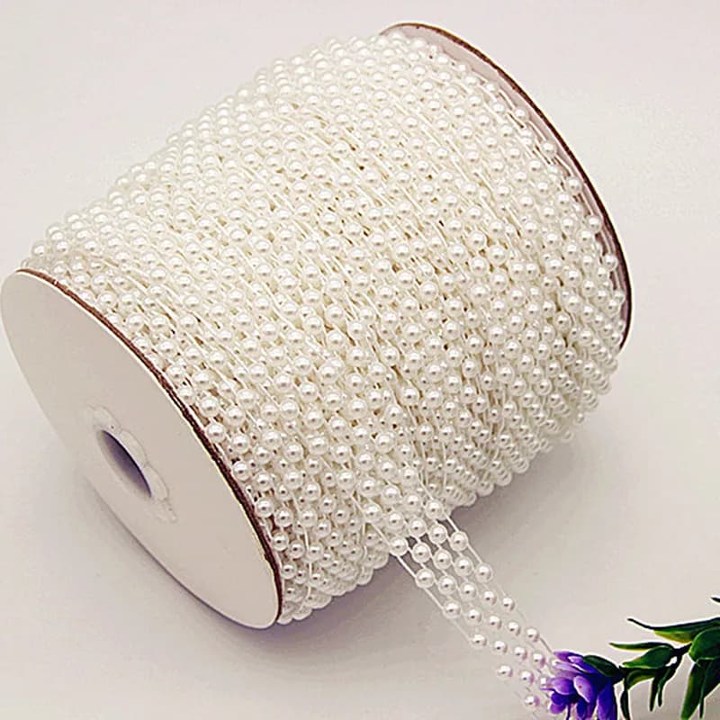 Squisite 5 file di imitazione perline nastro di pizzo abbigliamento fai da te copricapo scarpe tenda gioielli braccialetto collana materiali per la creazione di materiali