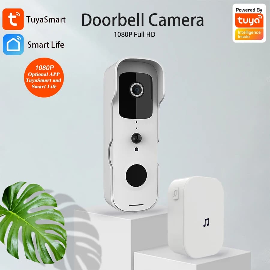 Tuya Smart Video campanello impermeabile visione notturna sicurezza domestica 1080P FHD Camera citofono visivo digitale WIFI Tuya campanello