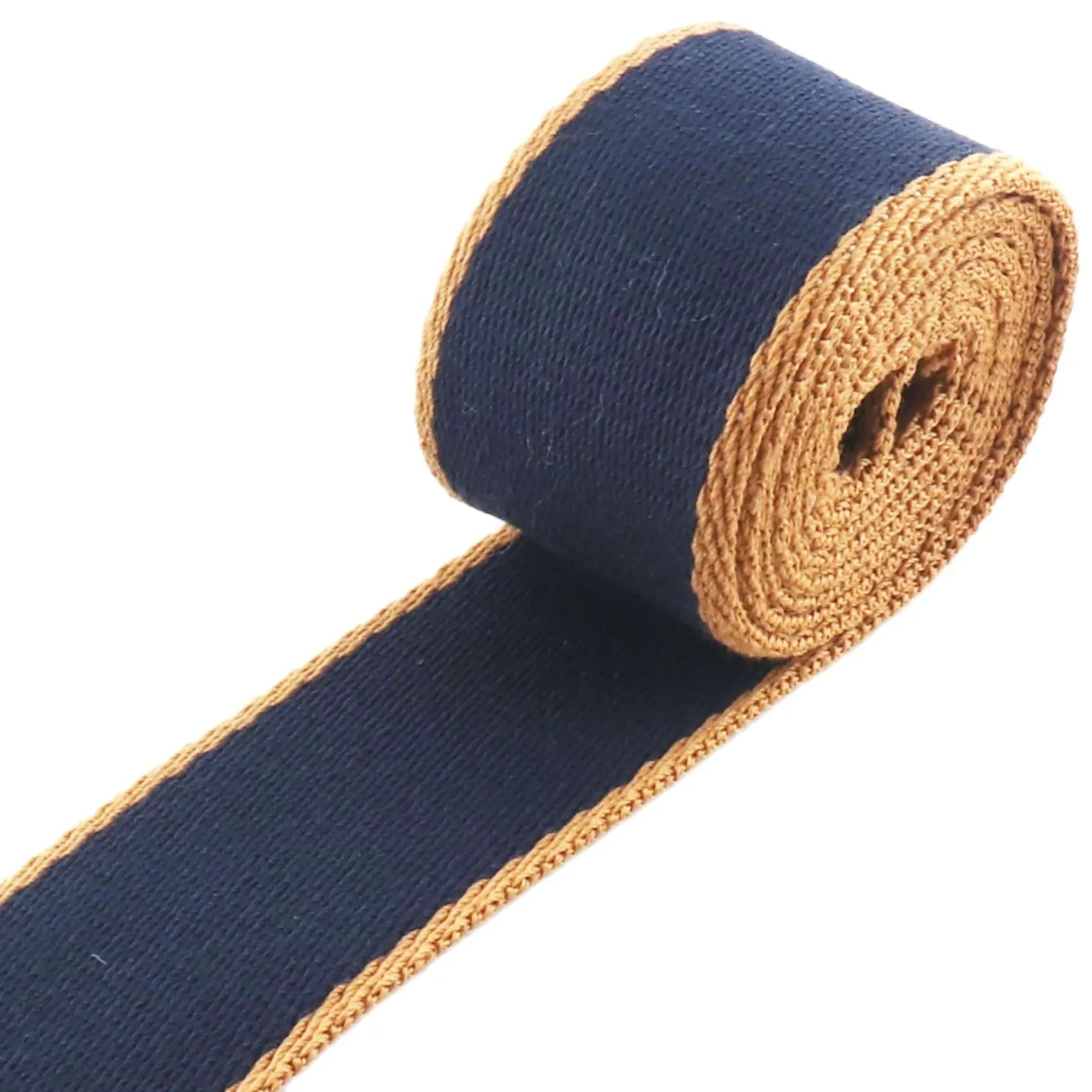 Tessitura da 38 mm Tessitura a strisce blu Tessitura in poliestere Tessitura in nylon Nastro in cotone per borsa con tracolla Blet 1 1/2"