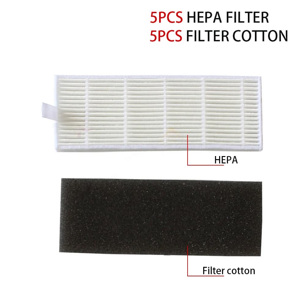 High quality 5pcs Sponge+5pcs Filters for ILIFE Robot Replacement for chuwi ilife A4 A4S A6 Robot Vacuum Cleaner hepa filter