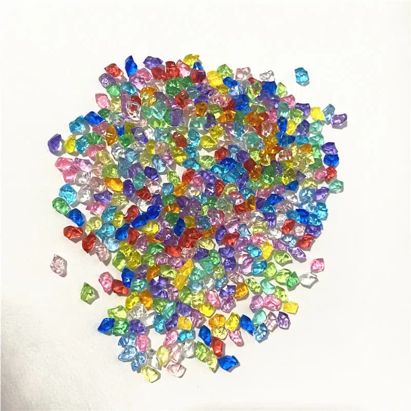 500 Pz/lotto 6*9*5mm 50g Piccolo Acrilico Peone Pietra Irregolare Pezzi di Gioco Per Giochi Accessori