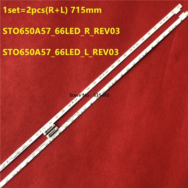 715mm LED Backlight Strip STO650A57_66LED_R L_REV03 For XBR-65X850E KD-65X8566E KD-65XE8505 KD-65X8500E KD-65XE7096 KD-65XE7073