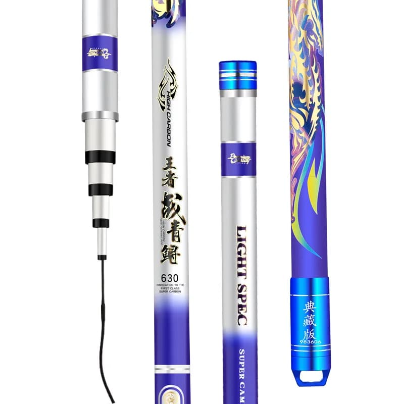 3.6m-10m Herring and Sturgeon Fishing Pole 12H Super Hard Rod Carbon Fiber Hand Sticks Taiwan Canne De Pesca
