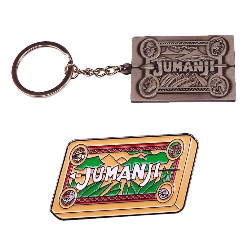 Jumanji smalto pin misterioso scacchiera portachiavi giochi avventura Hit accessori gioielli film