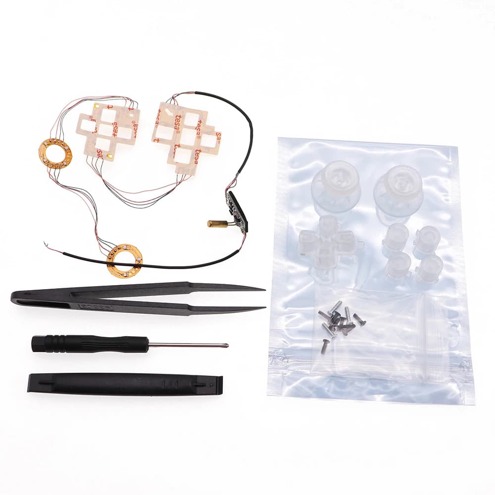 Levette PS5 pulsanti frontali DTF LED Kit d-pad illuminato a 6 colori per Controller PS5 accessori per macchine elettroniche