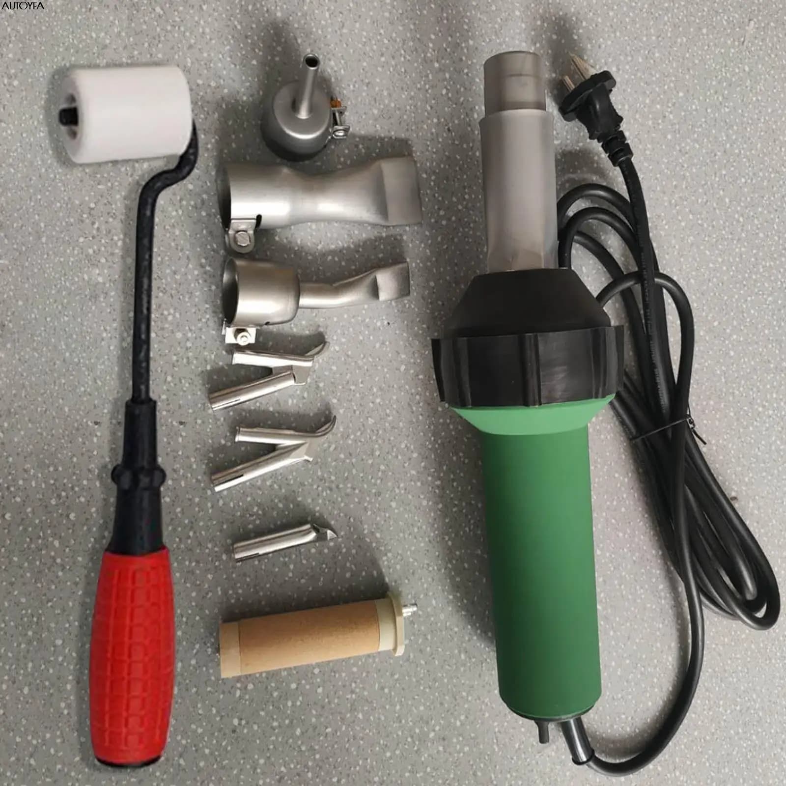 Set di pistole termiche da 1600 W Saldatrice per saldatore di plastica con torcia termica per pistola ad aria calda con strumenti di riparazione ugelli