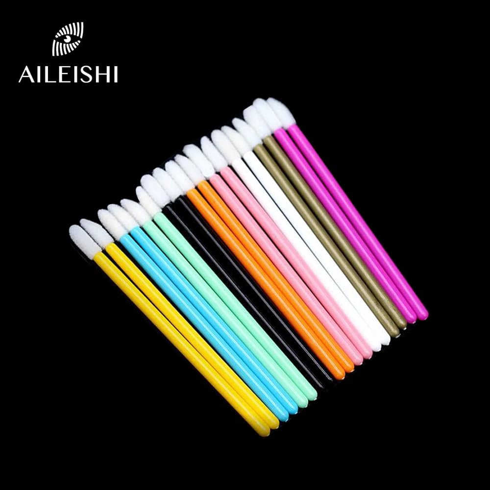 50 pcs Use Makeup And Throwing Lip Brush Soft Mascara Mascara Bacchette Umbrella Cleaner for Eyelash Cleaner Cleaning Cosmetic Makeup Tool