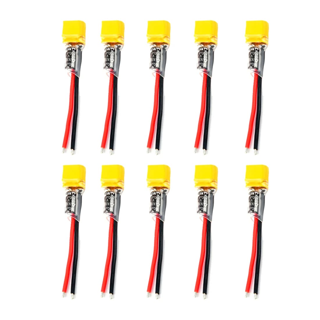 10x XT30 Spina Pigtail Power Cable Condenser 100F for Happymodel Mobula7 HD Sailfly-X UR85 UR85HD Crazybee F3 F4 PRO Drone