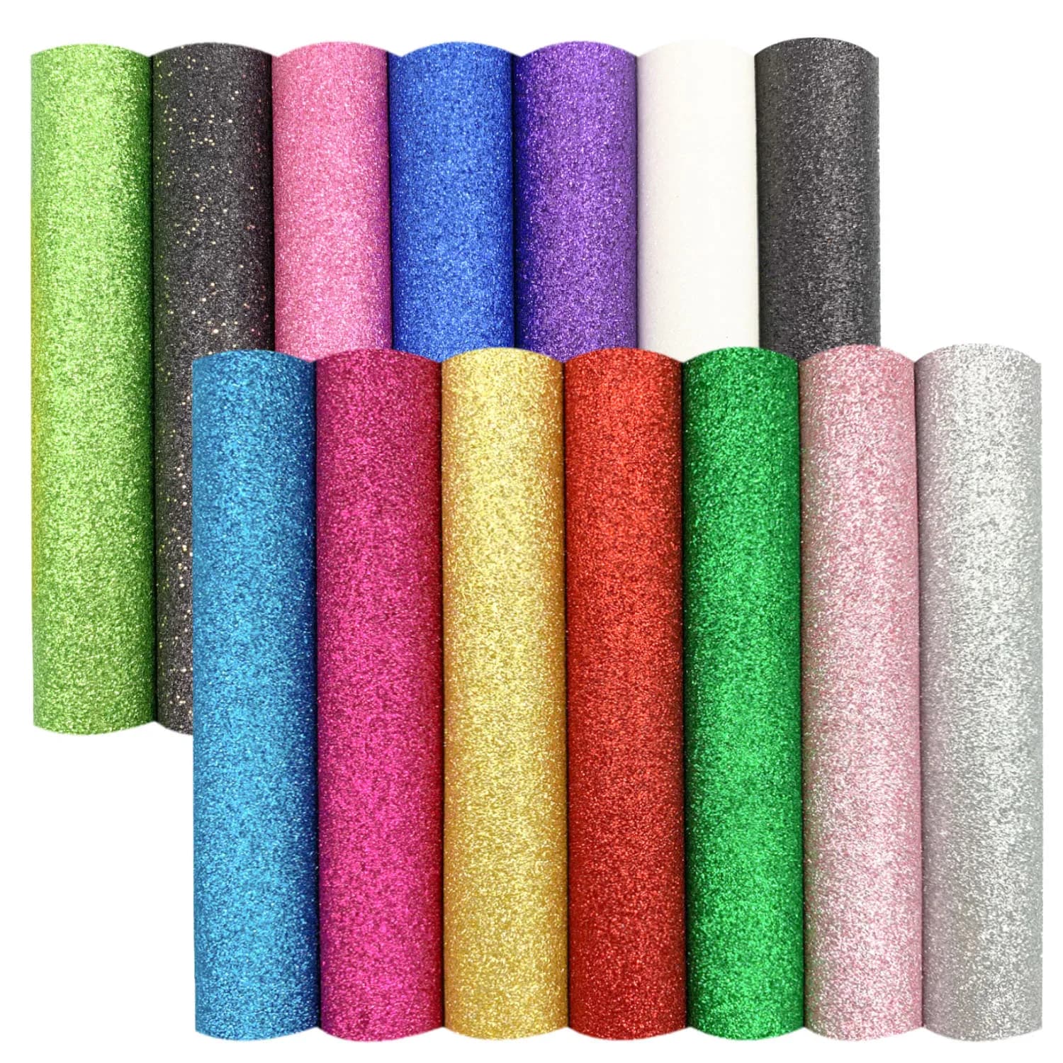 Tessuto Vinilico Glitterato Opaco A4/20x135cm, Materiale Fai-da-Te in Finta Pelle Brillante per Decorazione di Borse, Scarpe e Fiocchi
