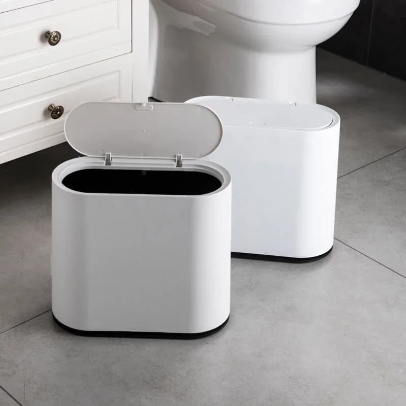 Supporto per sacchetto della spazzatura a pressione, bidone della spazzatura per WC, cucitura stretta impermeabile, contenitori per rifiuti da cucina, bagno domestico