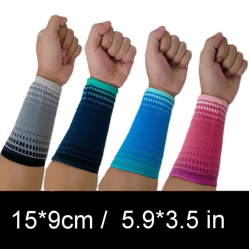 Supporto da polso elastico in Nylon 15*9cm per pallavolo pallacanestro protezione tunnel carpale Sport polsino Tennis supporto da polso