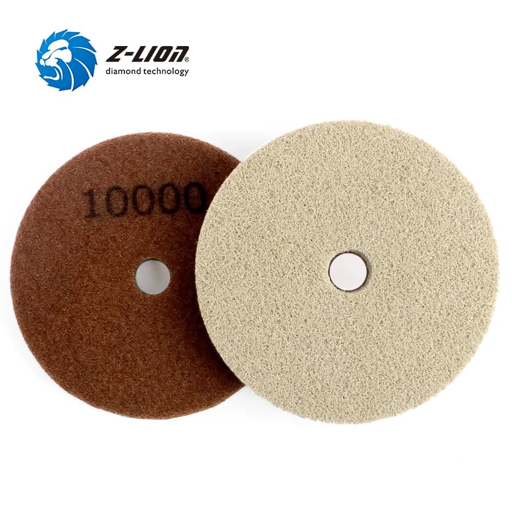 Z-LION 2PCS 5 "Spugna Tampone per lucidatura diamantato Uso bagnato Disco abrasivo Cemento Granito Marmo Pulizia Lucidatura Ruota Grana 300-10000
