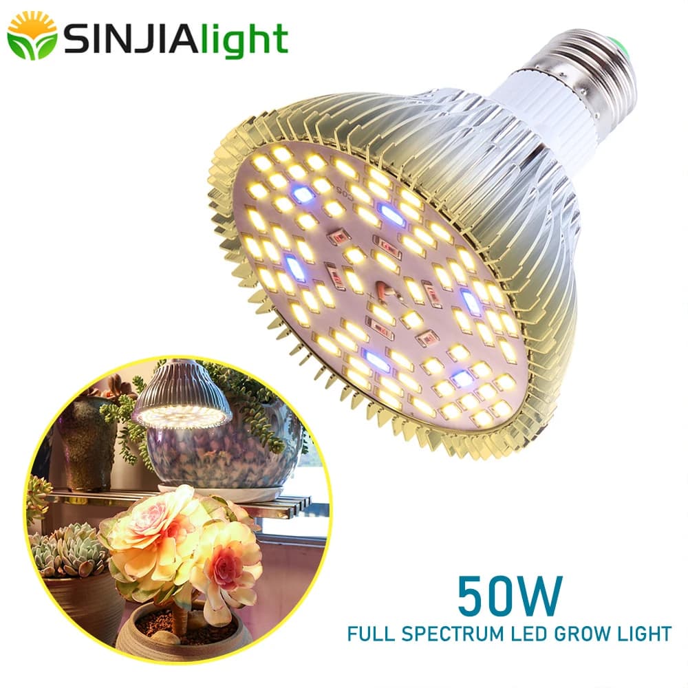 50W LED Grow Lights For Plants Full Spectrum 78 Led Phytolamp Bulb For Hot Growth LED For Growbox Seeds For Indoor