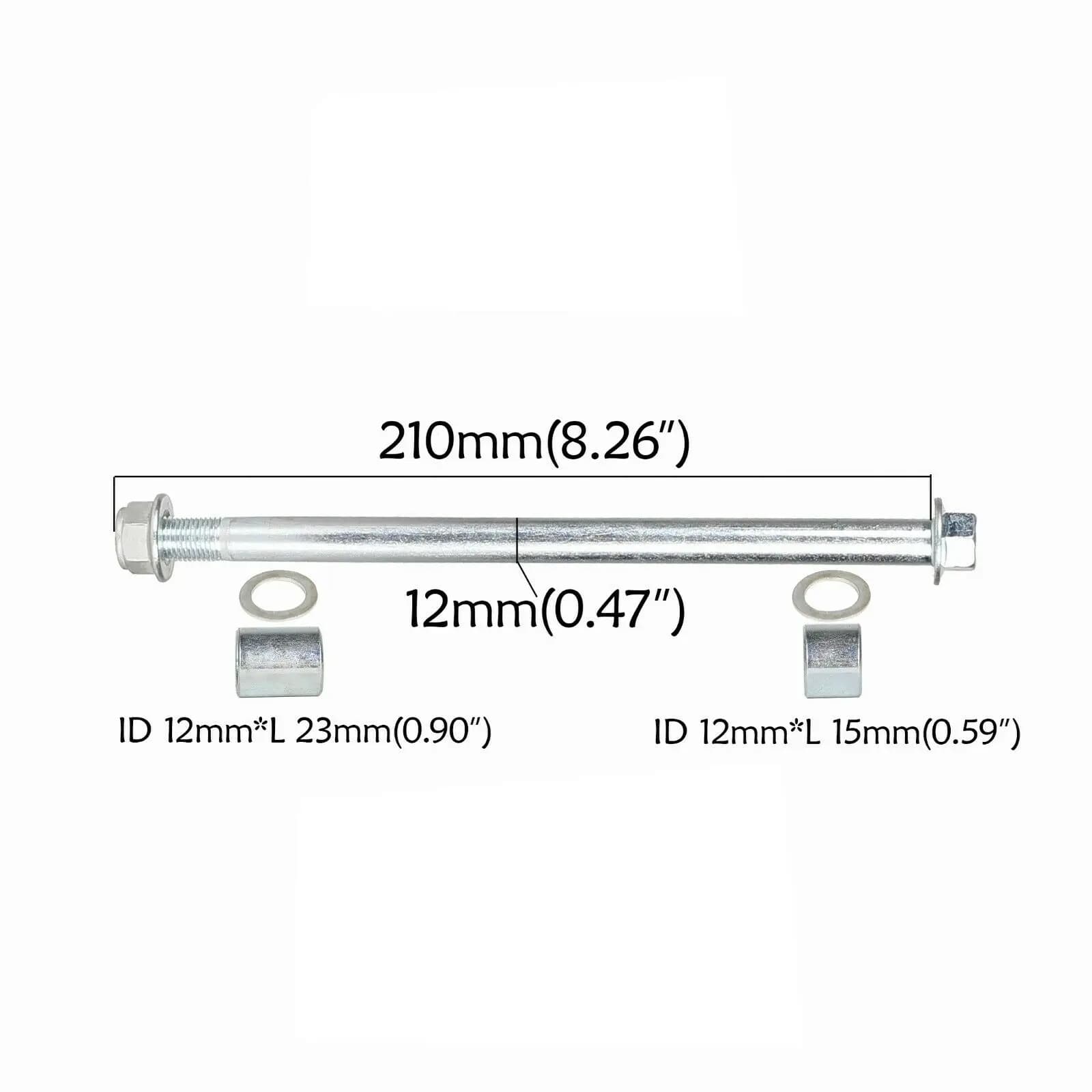 Asse ruota posteriore da 12 mm 210 mm con distanziatori per 125cc 140cc 150cc Dirt Pit Bike