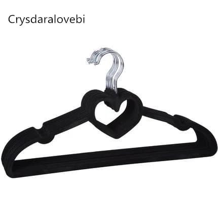 10/15/20PCS appendiabiti nero/rosa appendiabiti durevole ABS motivo a cuore appendiabiti per abbigliamento per bambini adulti forniture per appendere
