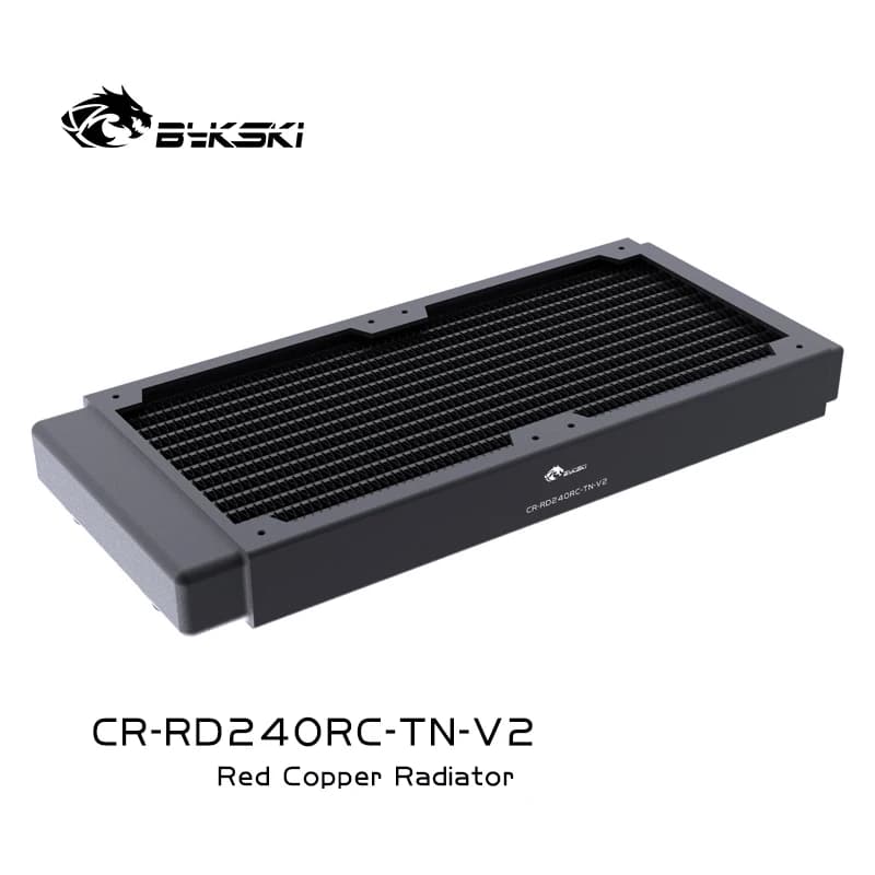 Radiatore Bykski CR-RD240RC-TN-V2 da 240mm, dissipatore a liquido in rame G1/4 per PC, compatibile con ventole da 120mm (12cm), spessore 30MM