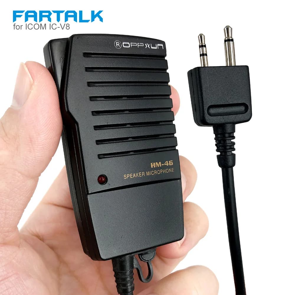 Microfono altoparlante per ICOM IC-V8 V82 V85 IC-T2H T8A 2AT E90 W32A IC-T2H IC-T7H Walkie Talkie Radio bidirezionale HM-46
