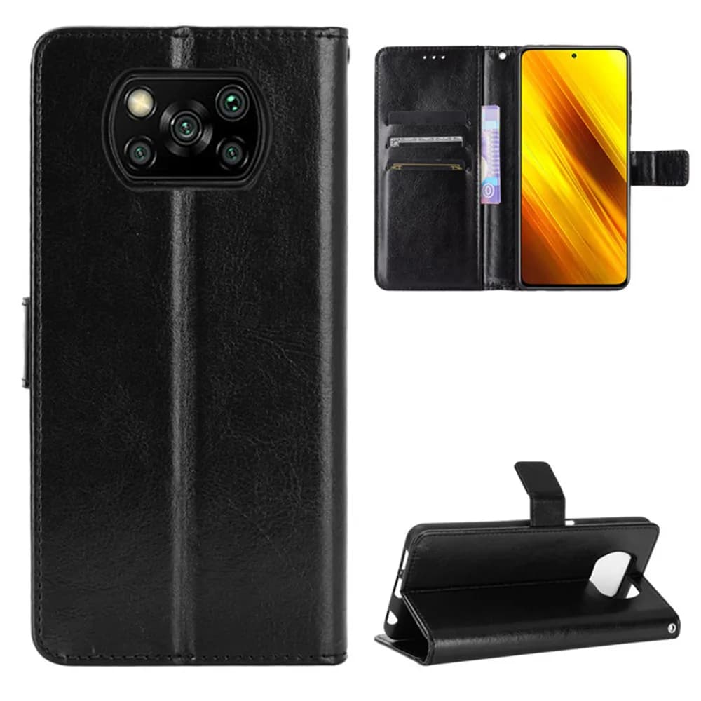 Per Xiaomi Poco X3 di lusso Flip PU Slot per schede in pelle Portafoglio Cordino Custodia per Xiaomi Poco X3 Pro NFC X 3 PocoX3 Borse per telefono